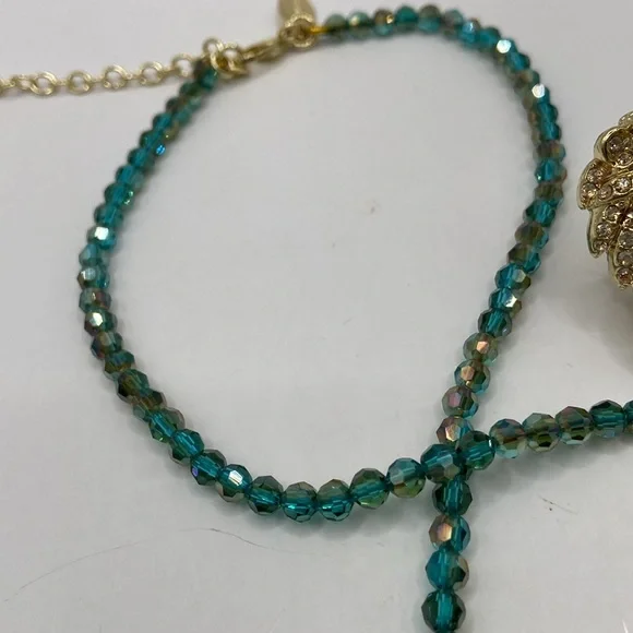 Heidi Daus Anniversary Collection 3 Piece Necklace & Earrings Set Lion Palm